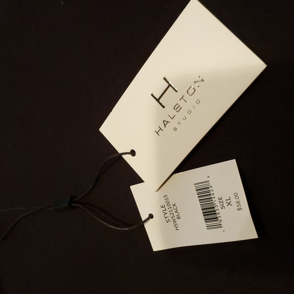 Halston Studio Black Crewneck Pullover Long Sleeve Knit Top Size XL - Picture 3 of 3